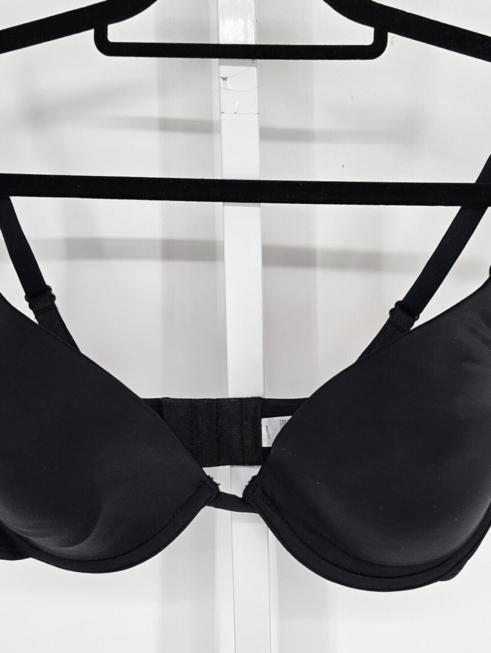 Wonderbra Womens Sz 36D Classic T Shirt Bra Black Style 7637